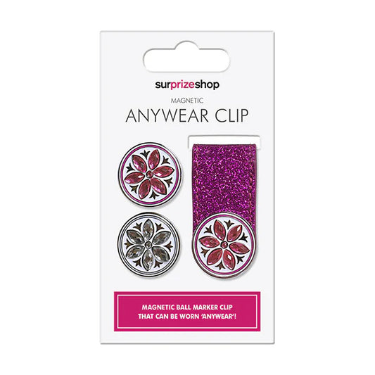 Pink Glitter Ball Marker Set