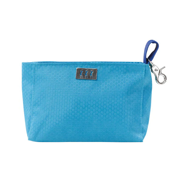 Lady Golfer Honeycomb Design Aqua Golf Handbag