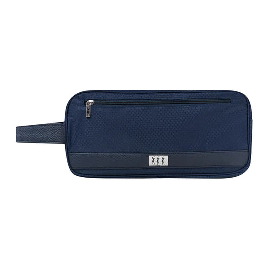 Surprize Navy Shoe Bag with Honeycomb Pattern