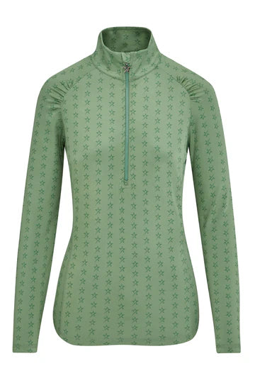 Swing out Sister Stardust 1/4 Zip Midlayer in Sage