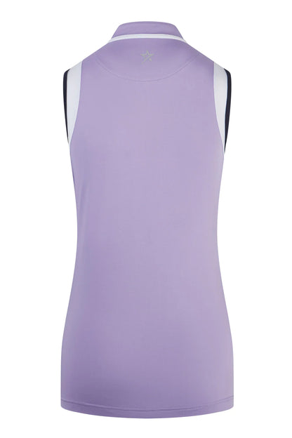 Swing Out Sister Alice Sleeveless Lavender Polo Top