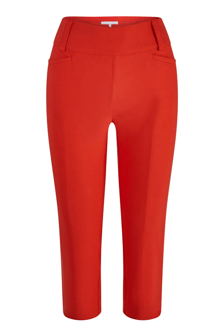 Swing Out Sister Estelle Pull On Capris in Luscious Red