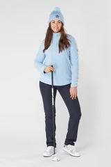 Swing out Sister Bonny  Fleece 1/4 Zip in Chambray Blue