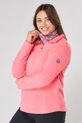 Swing out Sister Bonny  Fleece 1/4 Zip Neon Pink