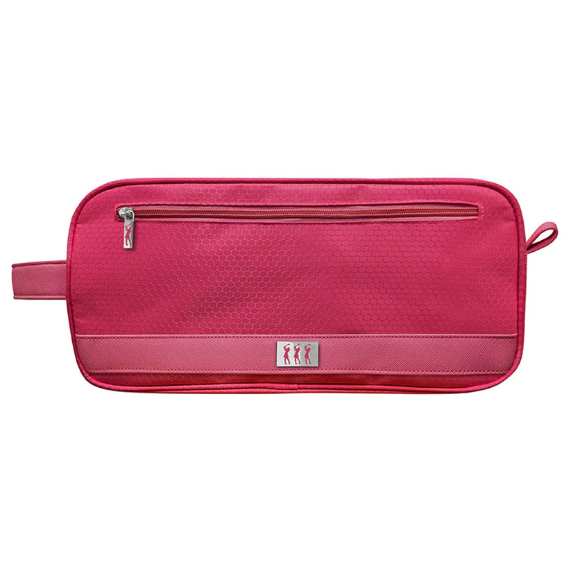 Surprize Pink Shoe Bag with Honeycomb Pattern