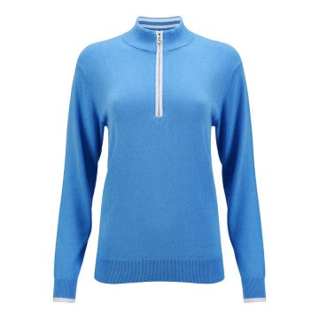 JRB Azure Blue 1/4 Zip Sweater