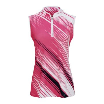 JRB Pink Fashion Print Sleeveless Polo