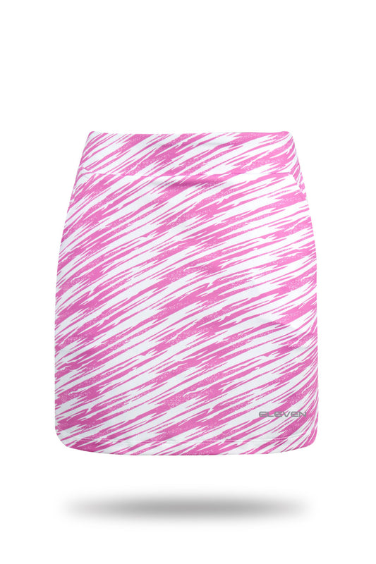 Eleven Ladies Stretch Golf Skort in Pink Stripe/Dash