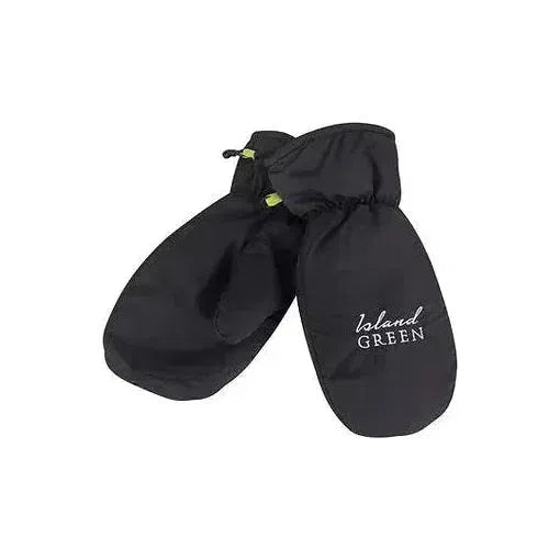 Island Green Black Fleece Lined Mittens